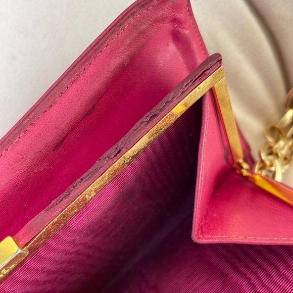 Chanel 1996-1997 CC Caviar Wallet on Chain in Pink w/Dust Bag - Picture 4 of 15